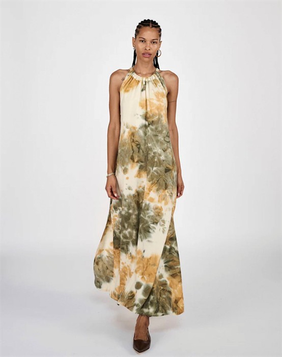 Hope Abstract Halter Kjole - Forest Combo